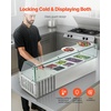image:imageVEVOR Refrigerated Condiment Prep Station 150 W Countertop Refrigerated Condiment Station with Eight 16 Pans 304 Stainless Body and PC Lid Sandwich Prep Table for Restaurant amp Food StallNew Glass 48 in