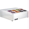 image:imageVEVOR Refrigerated Condiment Prep Station 150 W Countertop Refrigerated Condiment Station with Eight 16 Pans 304 Stainless Body and PC Lid Sandwich Prep Table for Restaurant amp Food StallNew Standard 275 in