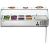 image:imageVEVOR Refrigerated Condiment Prep Station 150 W Countertop Refrigerated Condiment Station with Eight 16 Pans 304 Stainless Body and PC Lid Sandwich Prep Table for Restaurant amp Food StallNew Glass 48 in