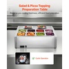 image:imageVEVOR Refrigerated Condiment Prep Station 150 W Countertop Refrigerated Condiment Station with Eight 16 Pans 304 Stainless Body and PC Lid Sandwich Prep Table for Restaurant amp Food StallNew Standard 275 in