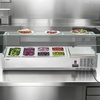 image:imageVEVOR Refrigerated Condiment Prep Station 150 W Countertop Refrigerated Condiment Station with Eight 16 Pans 304 Stainless Body and PC Lid Sandwich Prep Table for Restaurant amp Food StallNew Glass 48 in
