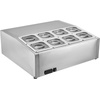 image:imageVEVOR Refrigerated Condiment Prep Station 150 W Countertop Refrigerated Condiment Station with Eight 16 Pans 304 Stainless Body and PC Lid Sandwich Prep Table for Restaurant amp Food StallNew Standard 275 in