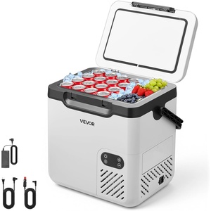 image:imageVEVOR 12 Volt Refrigerator 19 QT 18L Car Fridge Portable Electric Freezer Compressor with Handle 12V24V DC 100240V AC 4 to 68 20 to 20 for Truck Van RV SUV Boat Travel Camping19QT