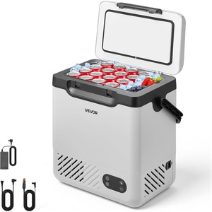 image:imageVEVOR 12 Volt Refrigerator 19 QT 18L Car Fridge Portable Electric Freezer Compressor with Handle 12V24V DC 100240V AC 4 to 68 20 to 20 for Truck Van RV SUV Boat Travel Camping1268QT