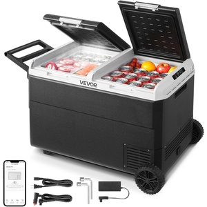 image:imageVEVOR 12 Volt Refrigerator 48 Quart 45L Fast Cooling Car Fridge Portable Freezer with App Control 468 1224v DC amp 110240v AC for Travel Truck Camping and Home Use Black1004QT