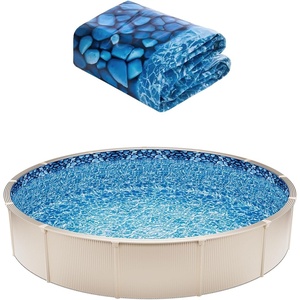 image:imageVEVOR 12 x 24 ft Oval Pool Liner Duobead Above Ground Pool Liners 52in Wall Height Durable Standard Gauge Vinyl Designed for Steel Sided AboveGround Swimming PoolsRound