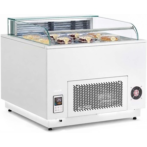 image:imageVEVOR Open Air Merchandiser 31 cu ft Shelving Commercial Refrigerator Grab and Go Fan Cooling Display Cooler with LED Lighting Night Curtain Horizontal for Restaurants Stores Office31 cuft