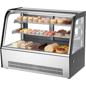 image:imageVEVOR Refrigerated Display Case 42 CuFt105L Countertop Pastry Display Case 2Tier Commercial Cake Refrigerator with LED Lighting TURBO Cooling FrostFree AirCooling for Bakery Dessert Shop5 CuFtNew