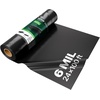 image:imageVEVOR 10 Mil Plastic Sheeting Heavy Duty 20 x 100 Thick Plastic Sheeting Roll Plastic Drop Cloth Painters Tarp Polyethylene Covering for Crawl Space Vapor Barrier MultiPurpose BlackBlack