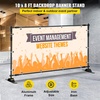 image:imageVEVOR 115 x 96 ft Heavy Duty Backdrop Stand Height Adjustable Photography Backdrop Stand Background Support System with 6 Clamps and A Carry Bag for Party Wedding Display Photo10 x 8 Ft