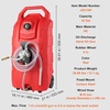 image:imageVEVOR 16 Gallon Fuel Caddy 78 Lmin Portable Gas Storage Tank Container with Hand Pump Rubber Wheels Fuel Transfer Storage Tank for Gasoline Diesel Machine Oil Car Mowers Tractor Boat Motorcycle  Fuel Transfer Storage Tank for Gasoline Diesel Machine Oil Car Mowers Tractor Boat Motorcycle with Hand Pump Rubber WheelsPolyethylene PE