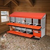 image:imageVEVOR 2 Tiers Chicken Nesting Boxes 10 Compartments Metal Egg Laying Boxes with Protective Collection Lids Roll Out Nesting Box Easy to Assemble Ideal for Hens Ducks Chickens and Other Poultry519L x 206W x 311H