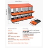 image:imageVEVOR 2 Tiers Chicken Nesting Boxes 10 Compartments Metal Egg Laying Boxes with Protective Collection Lids Roll Out Nesting Box Easy to Assemble Ideal for Hens Ducks Chickens and Other Poultry519L x 206W x 311H