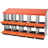 image:imageVEVOR 2 Tiers Chicken Nesting Boxes 10 Compartments Metal Egg Laying Boxes with Protective Collection Lids Roll Out Nesting Box Easy to Assemble Ideal for Hens Ducks Chickens and Other Poultry519L x 206W x 311H