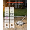 image:imageVEVOR 24 Inch Pressure Washer Surface Cleaner 4000 PSI Stainless Steel Attachment with 4 Wheels 2 Nozzles 38 Inch Quick Connect and Dual Handle for Concrete Patio Sidewalk  Attachment for Concrete Patio Sidewalk 4 Wheels 2 Nozzles 38 Quick Connect amp Dual Handle with Hose Connectors SilverStainless Steel