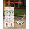 image:imageVEVOR 24 Inch Pressure Washer Surface Cleaner 4000 PSI Stainless Steel Attachment with 4 Wheels 2 Nozzles 38 Inch Quick Connect and Dual Handle for Concrete Patio Sidewalk  Attachment for Concrete Patio Sidewalk 4 Wheels 2 Nozzles 38 Quick Connect amp Dual Handle with Hose Connectors SilverStainless Steel