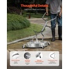 image:imageVEVOR 24 Inch Pressure Washer Surface Cleaner 4000 PSI Stainless Steel Attachment with 4 Wheels 2 Nozzles 38 Inch Quick Connect and Dual Handle for Concrete Patio Sidewalk  Attachment for Concrete Patio Sidewalk 4 Wheels 2 Nozzles 38 Quick Connect amp Dual Handle with Hose Connectors SilverStainless Steel