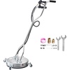 image:imageVEVOR 24 Inch Pressure Washer Surface Cleaner 4000 PSI Stainless Steel Attachment with 4 Wheels 2 Nozzles 38 Inch Quick Connect and Dual Handle for Concrete Patio Sidewalk  Attachment for Concrete Patio Sidewalk 4 Wheels 2 Nozzles 38 Quick Connect amp Dual Handle with Hose Connectors SilverStainless Steel