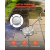 image:imageVEVOR 24 Inch Pressure Washer Surface Cleaner 4000 PSI Stainless Steel Attachment with 4 Wheels 2 Nozzles 38 Inch Quick Connect and Dual Handle for Concrete Patio Sidewalk  Attachment for Concrete Patio Sidewalk 4 Wheels 2 Nozzles 38 Quick Connect amp Dual Handle with Hose Connectors SilverStainless Steel