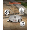 image:imageVEVOR 24 Inch Pressure Washer Surface Cleaner 4000 PSI Stainless Steel Attachment with 4 Wheels 2 Nozzles 38 Inch Quick Connect and Dual Handle for Concrete Patio Sidewalk  Attachment for Concrete Patio Sidewalk 4 Wheels 2 Nozzles 38 Quick Connect amp Dual Handle with Hose Connectors SilverStainless Steel