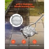 image:imageVEVOR 24 Inch Pressure Washer Surface Cleaner 4000 PSI Stainless Steel Attachment with 4 Wheels 2 Nozzles 38 Inch Quick Connect and Dual Handle for Concrete Patio Sidewalk  Attachment for Concrete Patio Sidewalk 4 Wheels 2 Nozzles 38 Quick Connect amp Dual Handle with Hose Connectors SilverStainless Steel