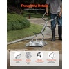 image:imageVEVOR 24 Inch Pressure Washer Surface Cleaner 4000 PSI Stainless Steel Attachment with 4 Wheels 2 Nozzles 38 Inch Quick Connect and Dual Handle for Concrete Patio Sidewalk  Attachment for Concrete Patio Sidewalk 4 Wheels 2 Nozzles 38 Quick Connect amp Dual Handle with Hose Connectors SilverStainless Steel
