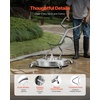 image:imageVEVOR 24 Inch Pressure Washer Surface Cleaner 4000 PSI Stainless Steel Attachment with 4 Wheels 2 Nozzles 38 Inch Quick Connect and Dual Handle for Concrete Patio Sidewalk  Attachment for Concrete Patio Sidewalk 4 Wheels 2 Nozzles 38 Quick Connect amp Dual Handle with Hose Connectors SilverStainless Steel