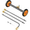 image:imageVEVOR 24 Inch Pressure Washer Undercarriage Cleaner 4000 PSI Stainless Steel Cleaner with Angle Adjustment and 7 Nozzles with 2 Extended Wands for Driveway Patio Deck16 Inch