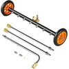 image:imageVEVOR 24 Inch Pressure Washer Undercarriage Cleaner 4000 PSI Stainless Steel Cleaner with Angle Adjustment and 7 Nozzles with 2 Extended Wands for Driveway Patio Deck24 Inch