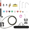 image:imageVEVOR 25 FT Pressure Washer Telescoping Wand with Power Washer Extension Wands amp High Pressure Hose Brush Head 7 Nozzles Hose Adapter Upgrade Support Belt Storage Bag 4000 PSI for High Cleaning25FT with Brush Head