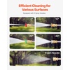 image:imageVEVOR 25 FT Pressure Washer Telescoping Wand with Power Washer Extension Wands amp High Pressure Hose Brush Head 7 Nozzles Hose Adapter Upgrade Support Belt Storage Bag 4000 PSI for High Cleaning18FT with Brush Head