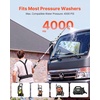 image:imageVEVOR 25 FT Pressure Washer Telescoping Wand with Power Washer Extension Wands amp High Pressure Hose Brush Head 7 Nozzles Hose Adapter Upgrade Support Belt Storage Bag 4000 PSI for High Cleaning25FT with Brush Head