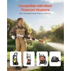 image:imageVEVOR 25 FT Pressure Washer Telescoping Wand with Power Washer Extension Wands amp High Pressure Hose Brush Head 7 Nozzles Hose Adapter Upgrade Support Belt Storage Bag 4000 PSI for High Cleaning24FT with Brush Head