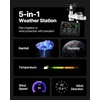 image:imageVEVOR 5in1 WiFi Weather Station 75Inch VA Display Wireless Solar Powered Outdoor Sensor Rain Gauge Indoor Outdoor for Weather Forecast Wind Speed Direction Temperature Humidity Rainfall5in1 WiFi with APP