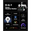 image:imageVEVOR 5in1 WiFi Weather Station 75Inch VA Display Wireless Solar Powered Outdoor Sensor Rain Gauge Indoor Outdoor for Weather Forecast Wind Speed Direction Temperature Humidity Rainfall7in1 WiFi with Pool Thermometer