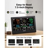 image:imageVEVOR 5in1 Wireless Weather Station 75Inch VA Display Solar Powered Outdoor Sensor Rain Gauge Indoor Outdoor for Weather Forecast Temperature Humidity Wind Speed and Direction No WiFi7in1 NO WiFi New Version
