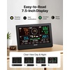 image:imageVEVOR 5in1 Wireless Weather Station 75Inch VA Display Solar Powered Outdoor Sensor Rain Gauge Indoor Outdoor for Weather Forecast Temperature Humidity Wind Speed and Direction No WiFi5in1 Wireless Weather Station