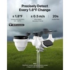 image:imageVEVOR 7in1 WiFi Weather Station Solar Powered Wireless Outdoor Sensor  Home Weather Station Indoor Outdoor 75Inch VA Display for Temperature Humidity Wind SpeedDirection Rainfall No APP7in1 WiFi New Version