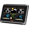 image:imageVEVOR 7in1 WiFi Weather Station Solar Powered Wireless Outdoor Sensor  Home Weather Station Indoor Outdoor 75Inch VA Display for Temperature Humidity Wind SpeedDirection Rainfall No APPIndoor Weather Station