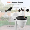 image:imageVEVOR 7in1 WiFi Weather Station Solar Powered Wireless Outdoor Sensor  Home Weather Station Indoor Outdoor 75Inch VA Display for Temperature Humidity Wind SpeedDirection Rainfall No APP70TFT WiFi Weather Station
