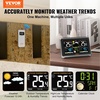 image:imageVEVOR 7in1 WiFi Weather Station Solar Powered Wireless Outdoor Sensor  Home Weather Station Indoor Outdoor 75Inch VA Display for Temperature Humidity Wind SpeedDirection Rainfall No APPIndoor Weather Station