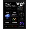 image:imageVEVOR 7in1 WiFi Weather Station Solar Powered Wireless Outdoor Sensor  Home Weather Station Indoor Outdoor 75Inch VA Display for Temperature Humidity Wind SpeedDirection Rainfall No APP7in1 WiFi New Version