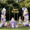 image:imageVEVOR Arch Backdrop Stand 66 x 33 ft Stable Structure Easy Assembly 1 Set Gold Metal Arch Backdrop Stand for Wedding Birthday Party Graduation Holiday Celebration and Ceremony Decoration8ft 72ft 66ft  new version