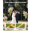 image:imageVEVOR Arch Backdrop Stand 66 x 33 ft Stable Structure Easy Assembly 1 Set Gold Metal Arch Backdrop Stand for Wedding Birthday Party Graduation Holiday Celebration and Ceremony Decoration8ft 72ft 66ft  new version