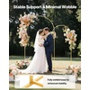 image:imageVEVOR Arch Backdrop Stand 66 x 33 ft Stable Structure Easy Assembly 1 Set Gold Metal Arch Backdrop Stand for Wedding Birthday Party Graduation Holiday Celebration and Ceremony Decoration72ft 6ft  new version