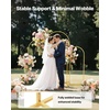 image:imageVEVOR Arch Backdrop Stand 66 x 33 ft Stable Structure Easy Assembly 1 Set Gold Metal Arch Backdrop Stand for Wedding Birthday Party Graduation Holiday Celebration and Ceremony Decoration6 x 26 ft  5 x 22 ft  4 x 17 ft