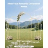image:imageVEVOR Arch Backdrop Stand 66 x 33 ft Stable Structure Easy Assembly 1 Set Gold Metal Arch Backdrop Stand for Wedding Birthday Party Graduation Holiday Celebration and Ceremony Decoration72ft 66ft 6ft