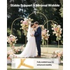 image:imageVEVOR Arch Backdrop Stand 66 x 33 ft Stable Structure Easy Assembly 1 Set Gold Metal Arch Backdrop Stand for Wedding Birthday Party Graduation Holiday Celebration and Ceremony Decoration72ft 66ft 6ft