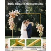 image:imageVEVOR Arch Backdrop Stand 66 x 66 ft Stable Structure Easy Assembly Square Gold Metal Arch Backdrop Stand for Wedding Birthday Party Graduation Holiday Celebration and Ceremony Decoration66 x 66 ft
