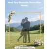 image:imageVEVOR Arch Backdrop Stand 66 x 66 ft Stable Structure Easy Assembly Square Gold Metal Arch Backdrop Stand for Wedding Birthday Party Graduation Holiday Celebration and Ceremony Decoration66 x 66 ft